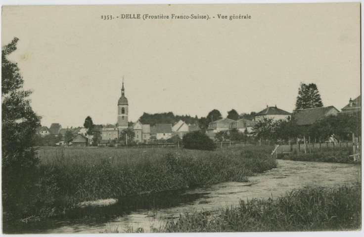 Delle (frontière Franco-Suisse), vue générale.