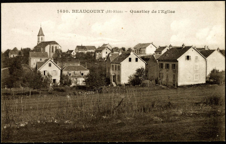 Beaucourt, quartier de l'église.