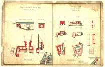Atlas des fortifications, Passage et casemates du front du vallon construits en 1841 et 1842 ; Redon 25 et son corps de garde construit en 1842