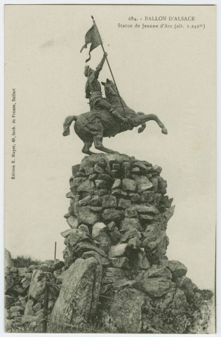 Ballon d’Alsace, statue de Jeanne d'Arc (alt. 1242m).