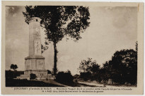 Joncherey (Territoire de Belfort), monument Peugeot, élevé au premier soldat français tué par les allemands le 2 août 1914, trente heures avant la déclaration de la guerre.