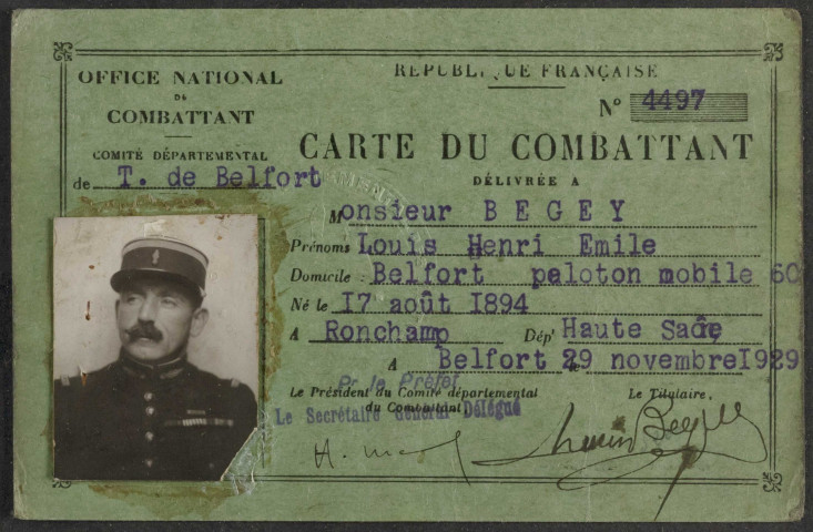 BEGEY Louis Henri Emile