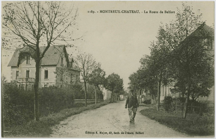 Montreux-Château, la route de Belfort.