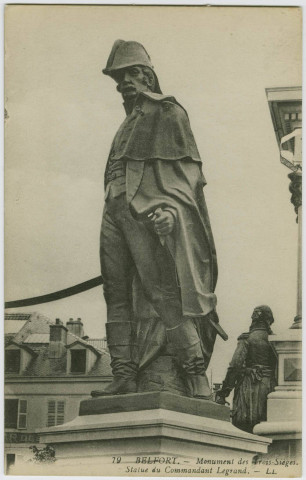 Belfort, monument des Trois-Sièges, statue du commandant Legrand.