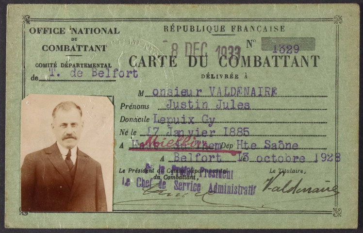 VALDENAIRE Justin Jules