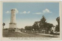 Environs de Delle, Joncherey, monument élevé à la mémoire du caporal Peugeot qui tomba atteint de 3 balles allemandes le 2 août 1914, avant la déclaration de la guerre.