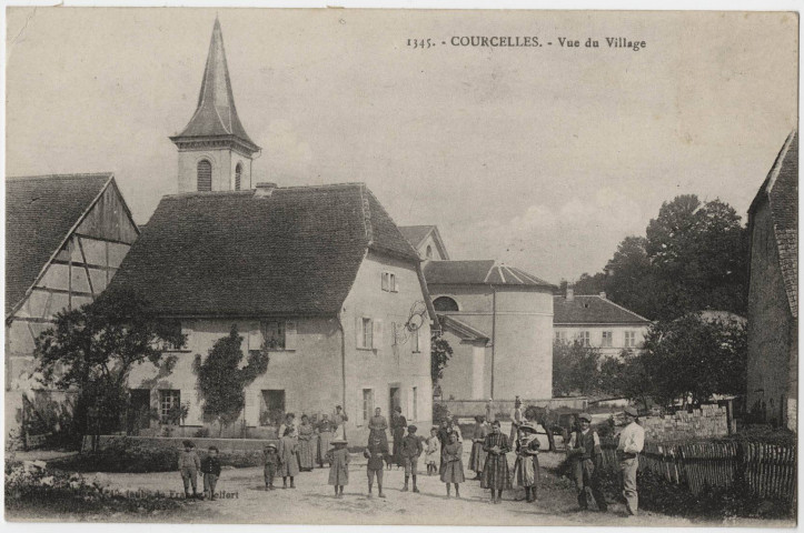 Courcelles, vue du village.