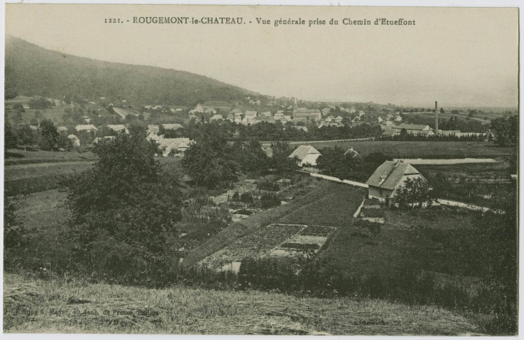 Rougemont-le-Château, vue générale prise du chemin d’Etueffont.