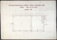 Etueffont-Bas, "Société Anonyme des Etablissement Zeller Frères", plan Atelier , rez-de-chaussée (plan de masse), 6 avril 1948.
