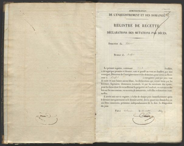 20 septembre 1851 - 26 juillet 1852