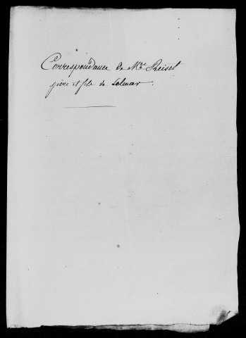 Lettres des sieurs Reiset (père et fils) aux intendants des ducs de Mazarin.