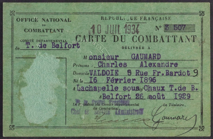 GAUMARD Charles Alexandre