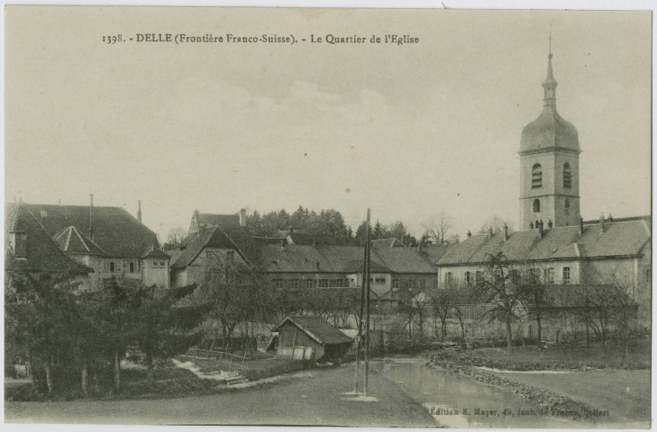 Delle (frontière franco-suisse), le quartier de l'église.