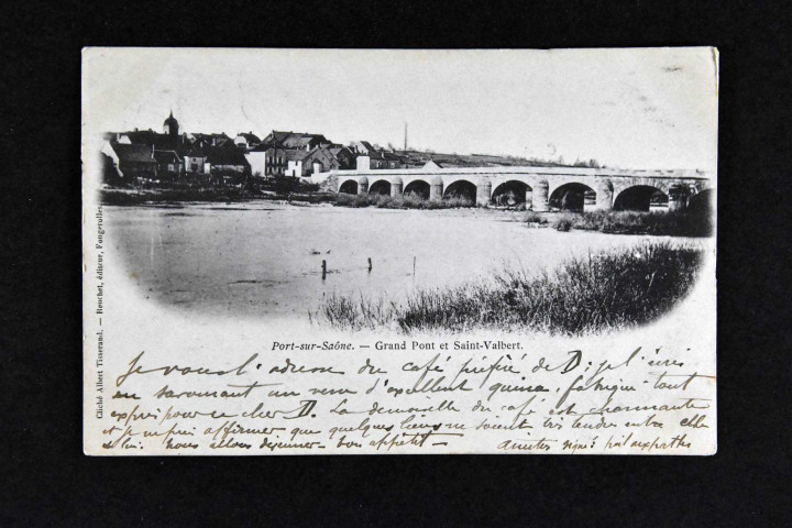 Port-sur-Saône, grand pont et Saint-Valbert.