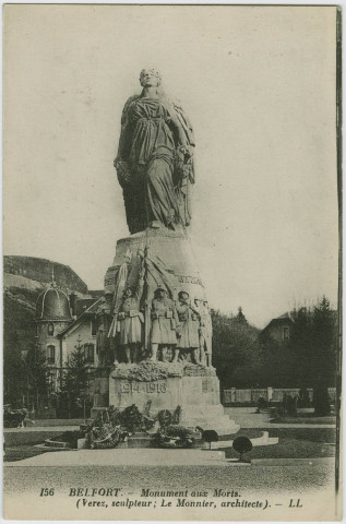 Belfort, monument aux Morts (Verez, sculpteur ; Le Monnier, achitecte).