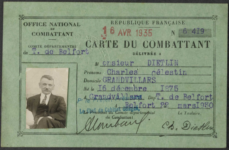 DIETLIN Charles Célestin