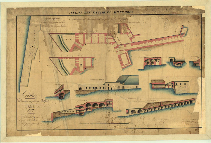 Atlas des fortifications, Caserne et souterrains du fort de la Miotte