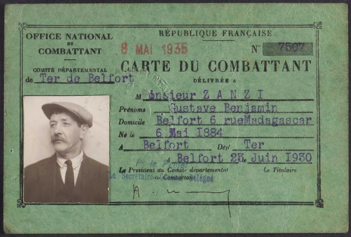 ZANZI Gustave Benjamin