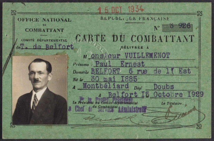 VUILLEMENOT Paul Ernest