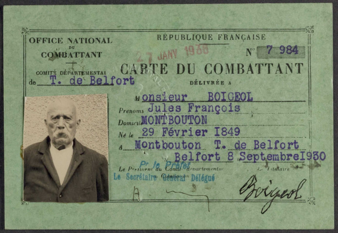 BOIGEOL Jules François