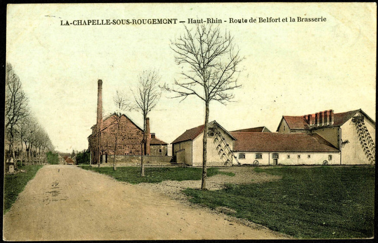 Lachapelle sous Rougemont, la route de Belfort et la Brasserie.