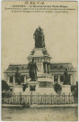 Belfort, le monument des Trois Sièges, œuvre de Bartholdi érigé en 1912 à la mémoir de Legrand, Lcourbe et Denfert, les glorieux défenseurs de Belfort en 1813-1814, 1815, 1870-71.