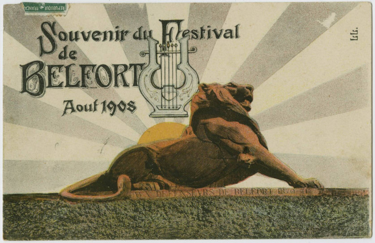 Souvenir du Festival de Belfort, août 1908.