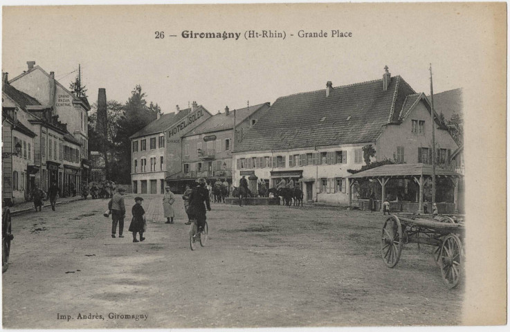 Giromagny (Ht-Rhin), Grande Place.