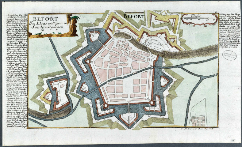 Befort [Belfort], plan de la ville fortifiée.