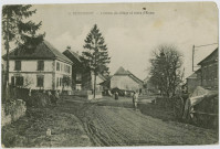 Bessoncourt, l'entrée du village et la route d'Alsace.