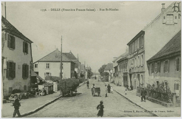 Delle (frontière franco-suisse), rue St-Nicolas.