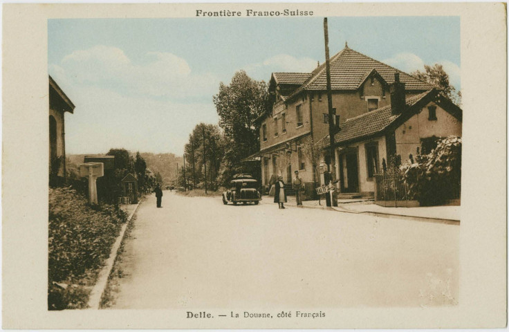Frontière Franco-Suisse, Delle, la douane, côté français.