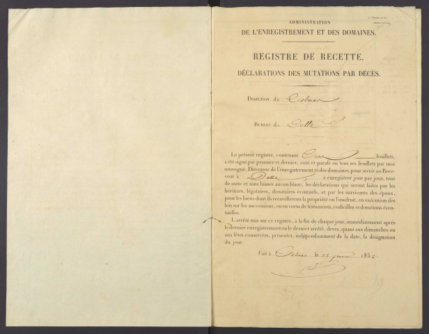 15 octobre 1852 - 17 novembre 1853