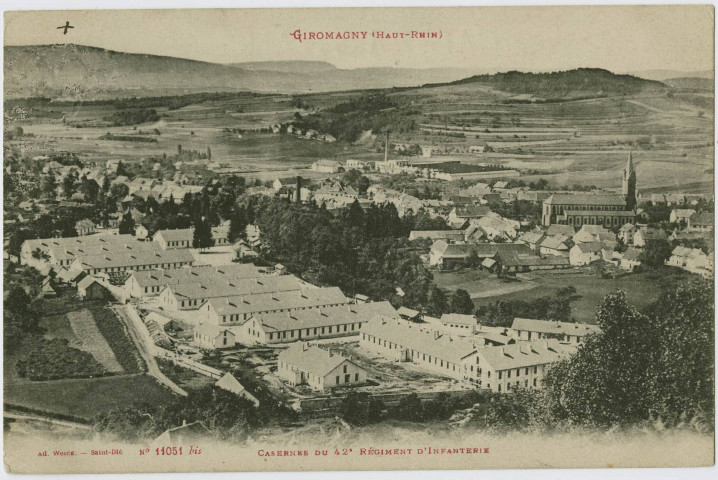 Giromagny (Haut-Rhin), casernes du 42e Régiment d’Infanterie.