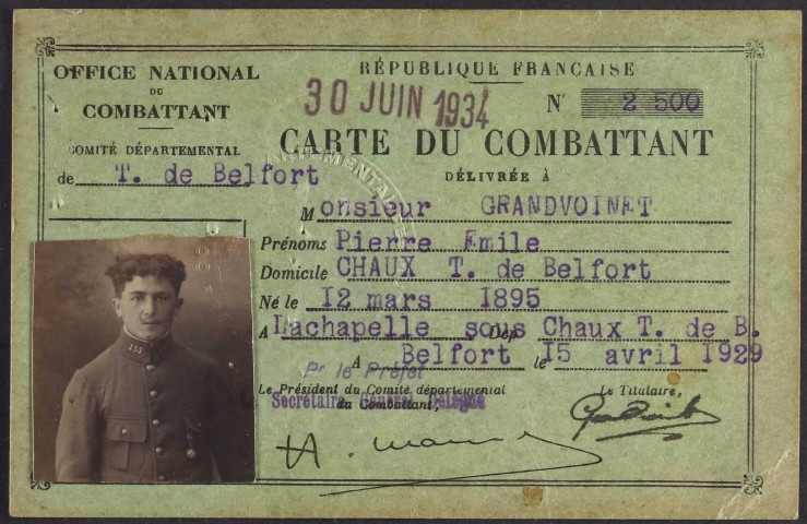 GRANDVOINET Pierre Emile