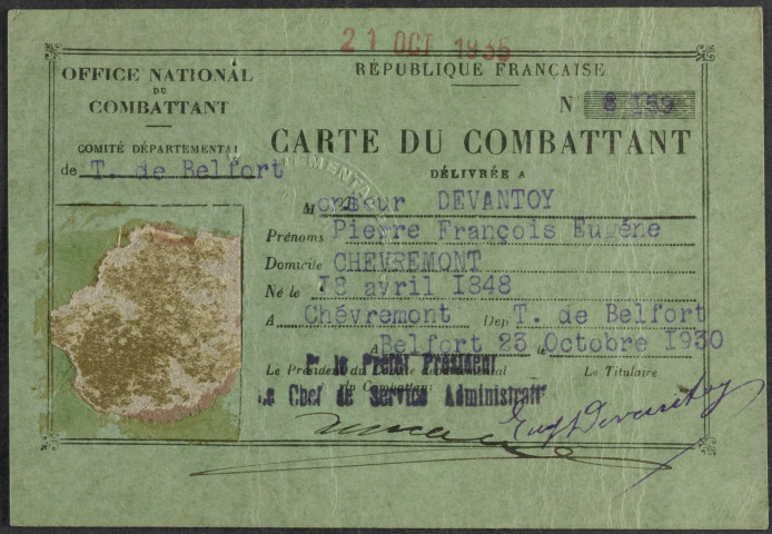 DEVANTOY Pierre François Eugène