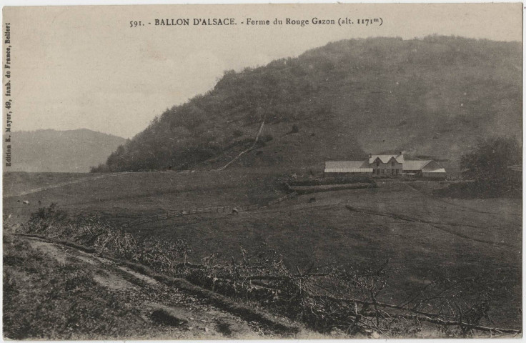 Ballon d'Alsace, la ferme du Rouge Gazon (alt. 1171 m).