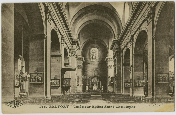Belfort, intérieur de l'église Saint-Christophe.