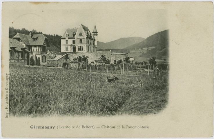 Giromagny (Territoire de Belfort), château de la Rosemontoise.
