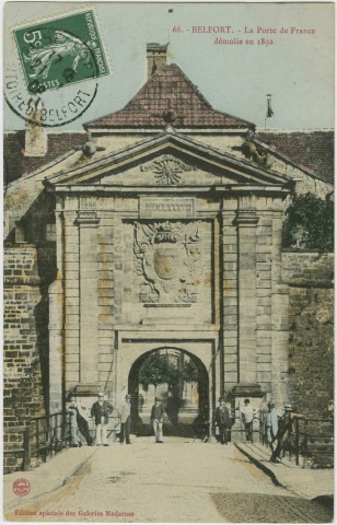 Belfort, la Porte de France démolie en 1892.