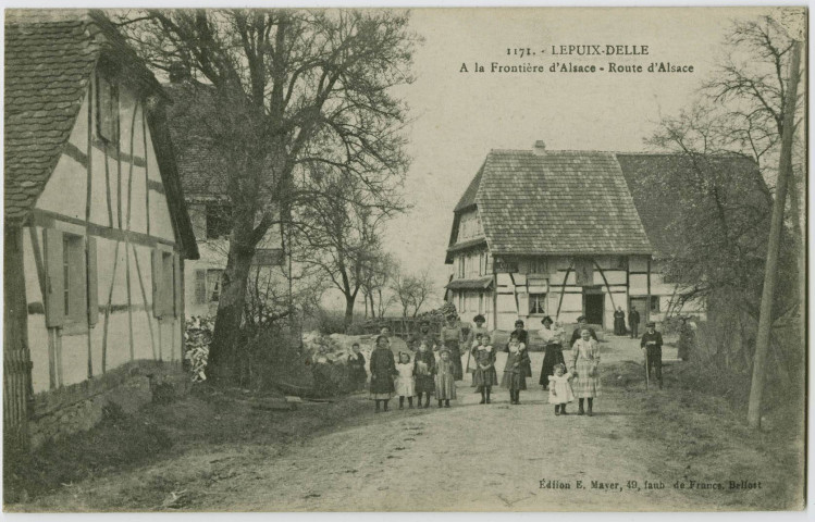 Lepuix-Delle, à la frontière d'Alsace, route d'Alsace.