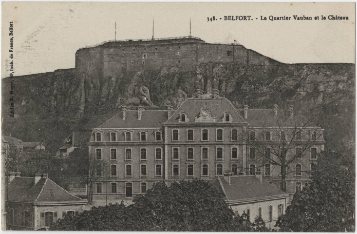 Belfort, le quartier Vauban et le château.