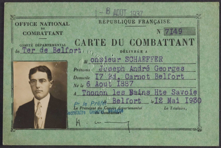 SCHAEFFER Joseph André Georges