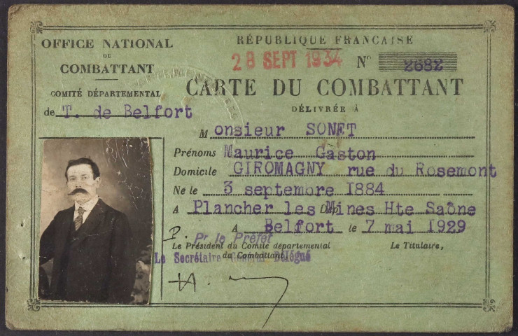 SONET Maurice Gaston