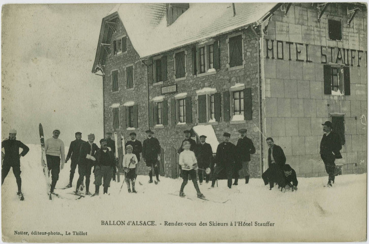 Ballon d'Alsace, rendez-vous des skieurs à l'hôtel Stauffer.