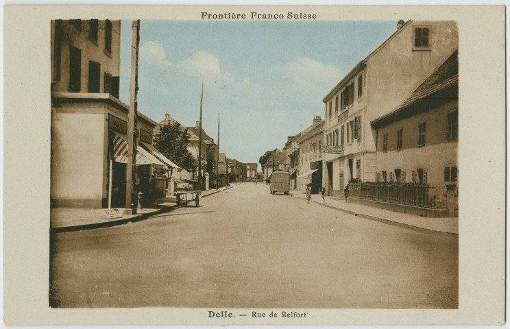 Frontière Franco-Suisse, Delle, rue de Belfort.