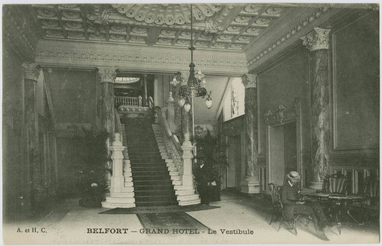 Belfort, grand hôtel, le vestibule.