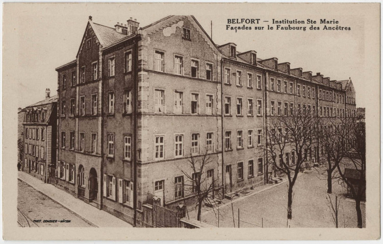 Belfort, Institution Ste Marie, façade sur le faubourg des Ancêtres.
