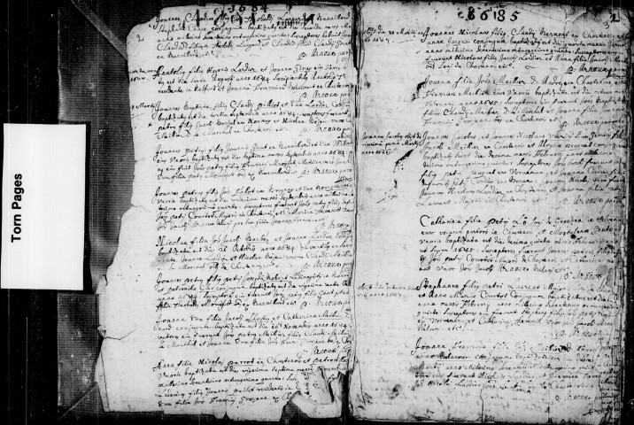 Baptêmes, mariages, sépultures 1684-1792