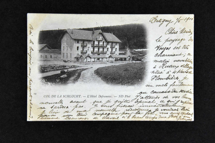 Xertigny, col de la Schlucht, l'hôtel Defranoux.